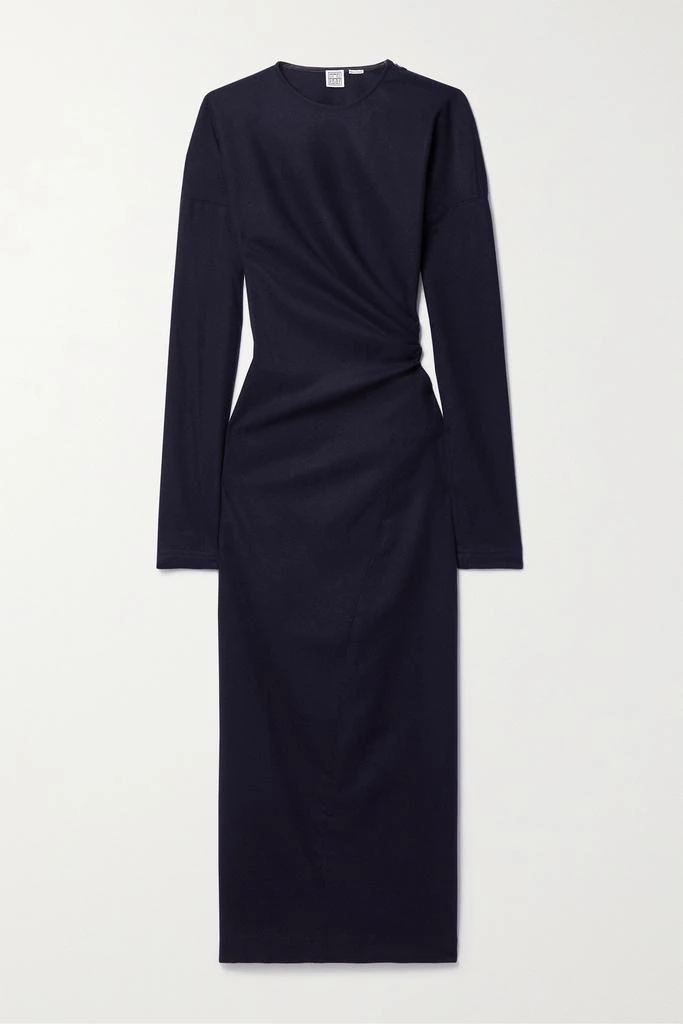 商品Totême|垂褶羊毛混纺法兰绒中长连衣裙  - DK34,价格¥3173,第1张图片