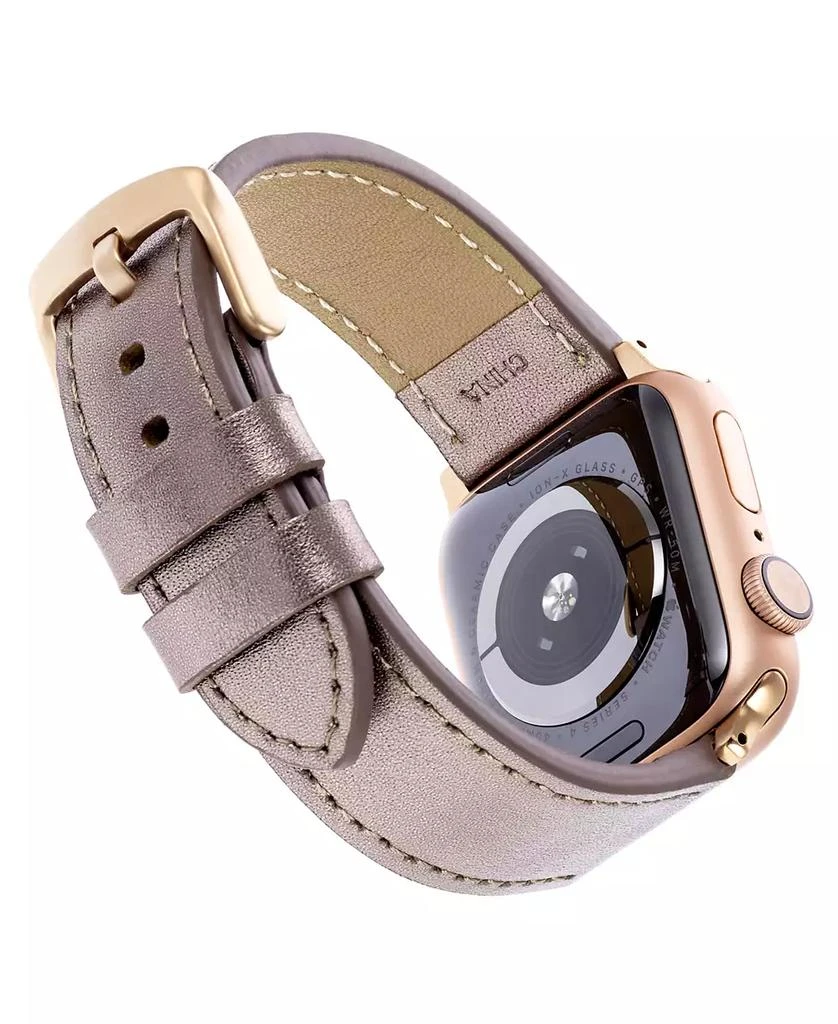商品WITHit|Metallic Genuine Leather Band designed for Apple Watch® 42mm (Series 10) & 38/40/41mm,价格¥221,第3张图片详细描述