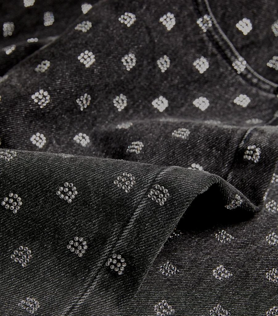 商品Alexander Wang|Crystal-Embellished Logo Jeans,价格¥10414,第5张图片详细描述