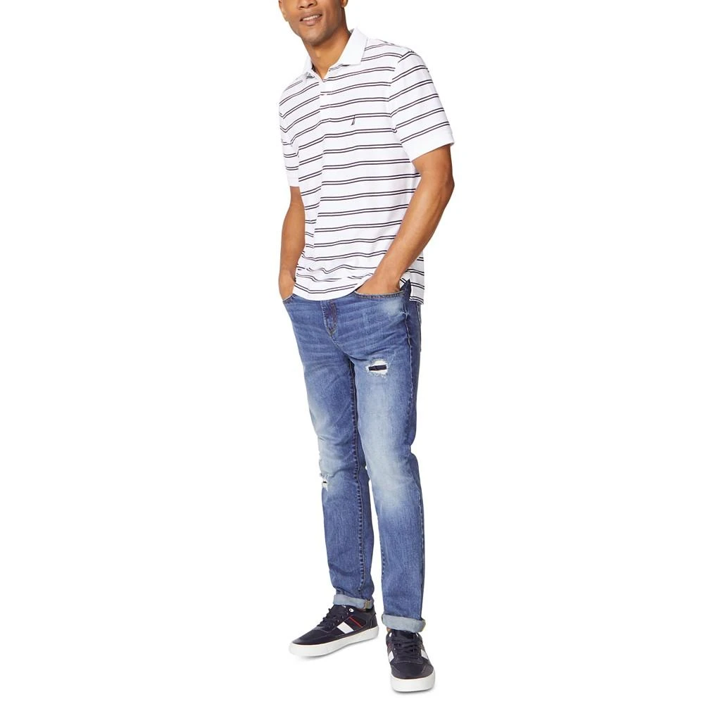 商品Nautica|Men's Classic-Fit Moisture-Wicking Double Stripe Deck Polo,价格¥159,第1张图片