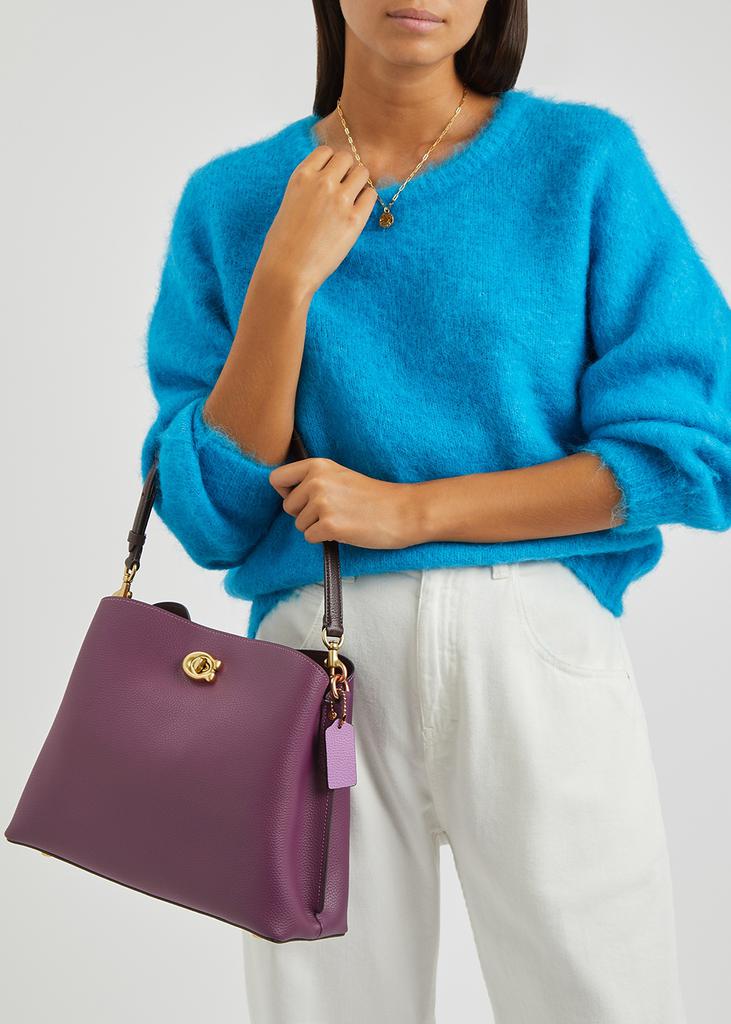 Willow purple leather shoulder bag商品第6张图片规格展示