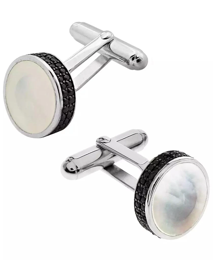 商品Rhona Sutton|Sutton Sterling Silver Stone Cufflinks,价格¥2530,第1张图片