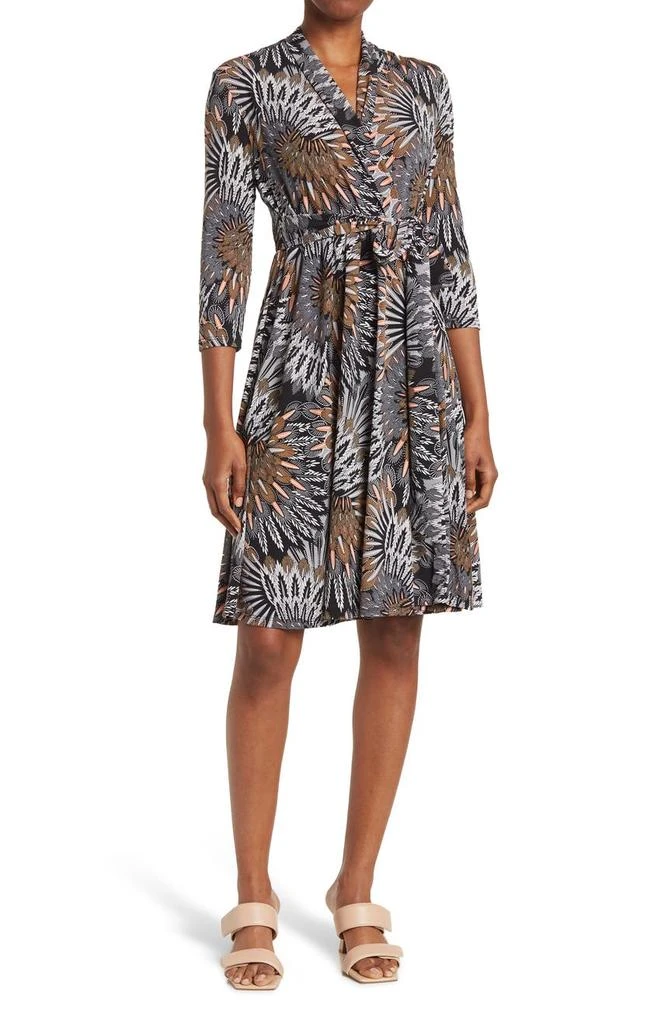 商品Love by Design|Prescott Three-Quarter Sleeve Faux Wrap Dress,价格¥185-¥222,第1张图片