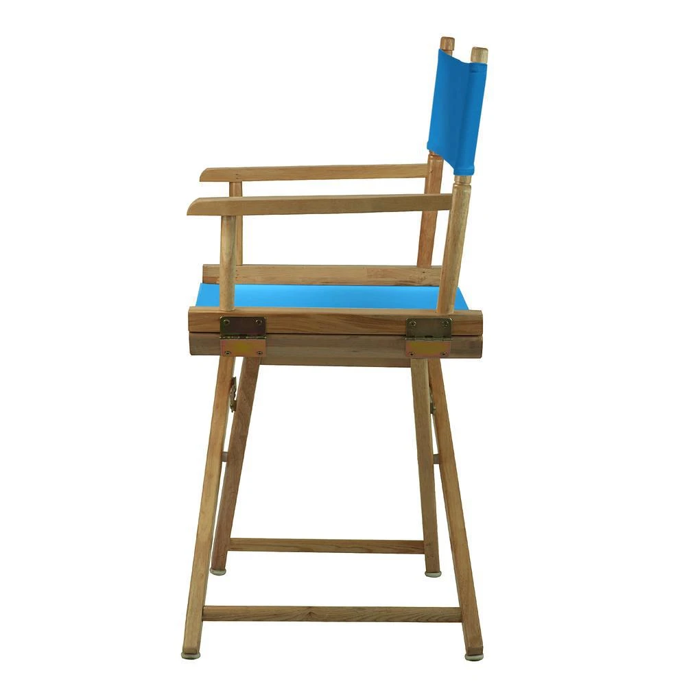 商品Casual Home|18" Director's Chair Natural Frame-Turquoise Canvas,价格¥672,第2张图片详细描述