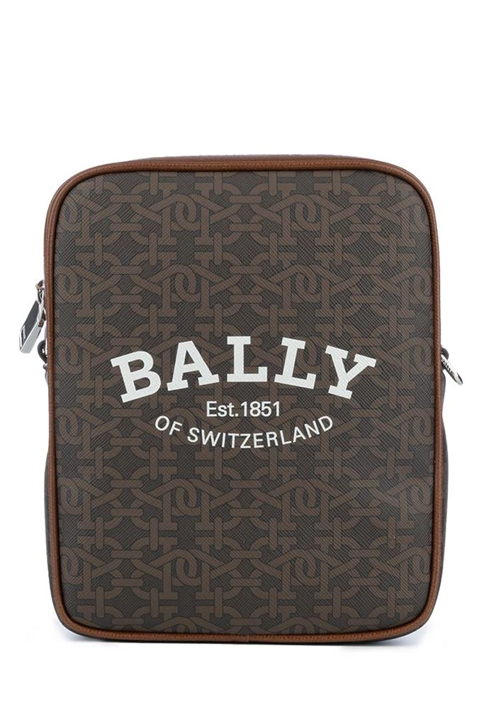 商品Bally|Bally Logo-Printed Zip-Up Shoulder Bag,价格¥3707,第1张图片