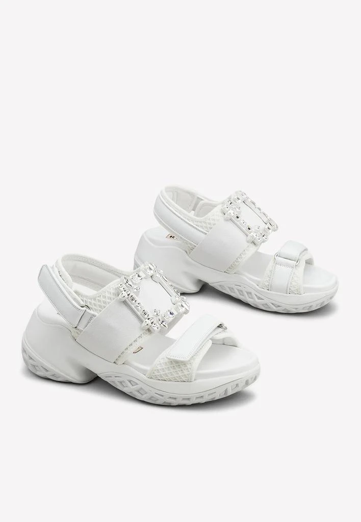 商品Roger Vivier|Vivran Crystal Buckle Embellished Loafers,价格¥6411,第2张图片详细描述
