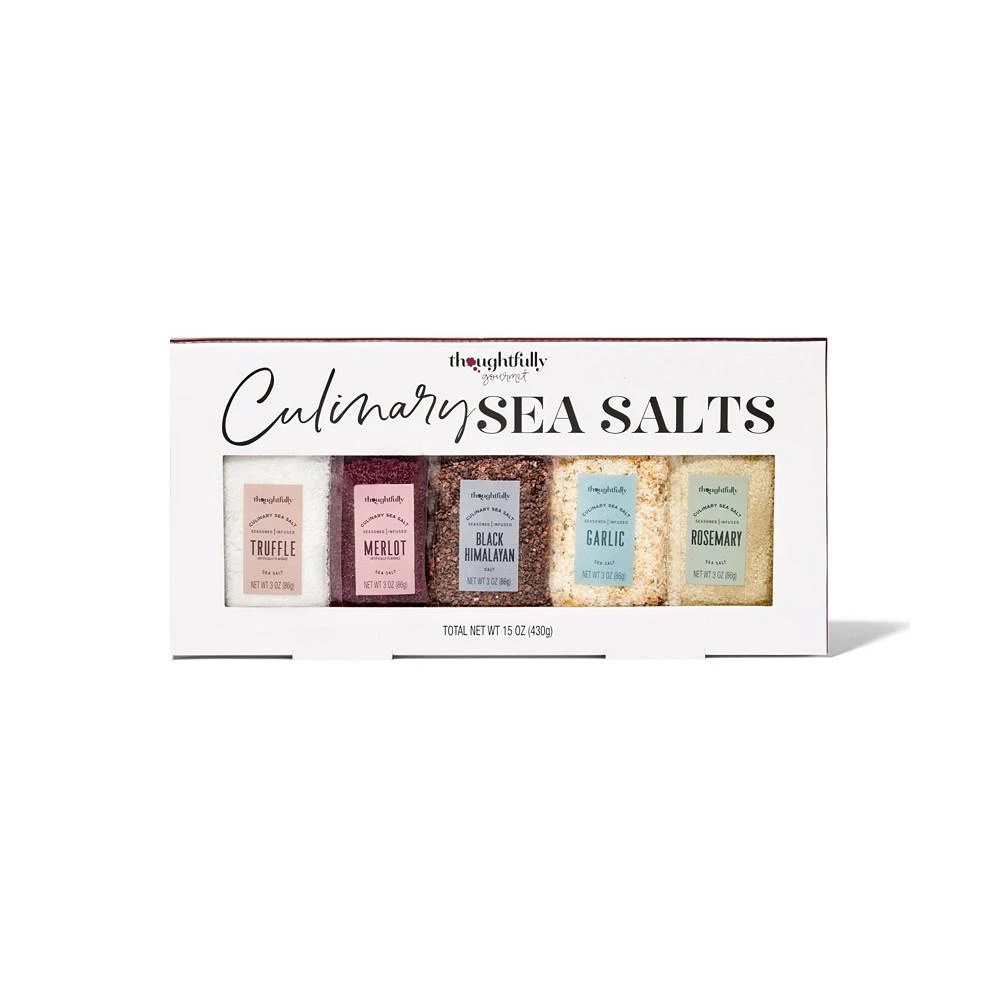 商品Thoughtfully|Gourmet, Culinary Sea Salt Gift Set, Delicious and Unique Flavors, 5-Pack,价格¥187,第1张图片