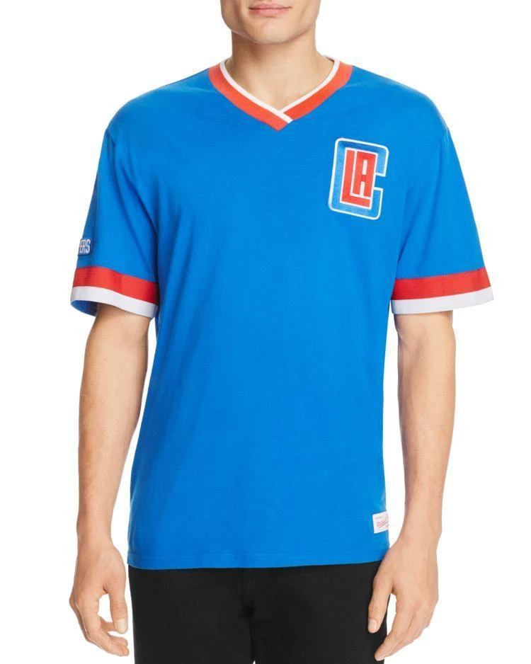 商品Mitchell & Ness|Los Angeles Clippers Vintage NBA V-Neck Tee,价格¥285,第1张图片