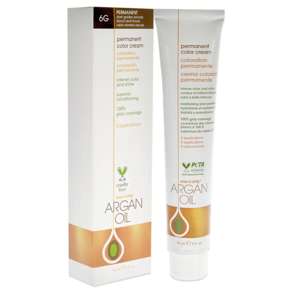 商品One n Only|Argan Oil Permanent Color Cream - 6G Dark Golden Blonde by  for Unisex - 3 oz Hair Color,价格¥131,第3张图片详细描述