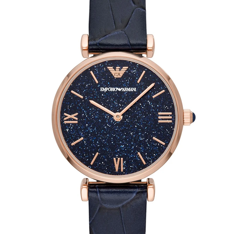阿玛尼(Emporio Armani) 皮革表带时尚满天星欧美表石英女士腕表  AR11424 商品