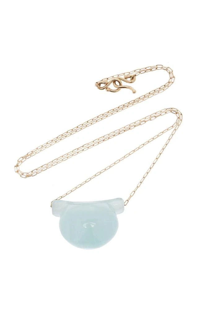 商品Ten Thousand Things|Ten Thousand Things - Etruscan 14K Yellow Gold Aquamarine Necklace - Blue - OS - Moda Operandi - Gifts For Her,价格¥12419,第1张图片