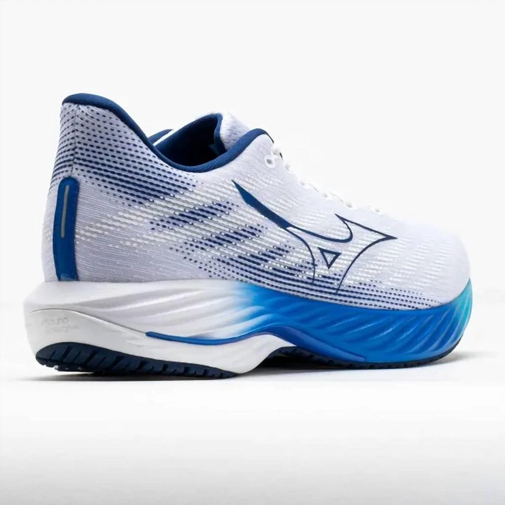 商品Mizuno|Men's Wave Rider 28 Sneakers In White/estate Blue,价格¥917,第5张图片详细描述