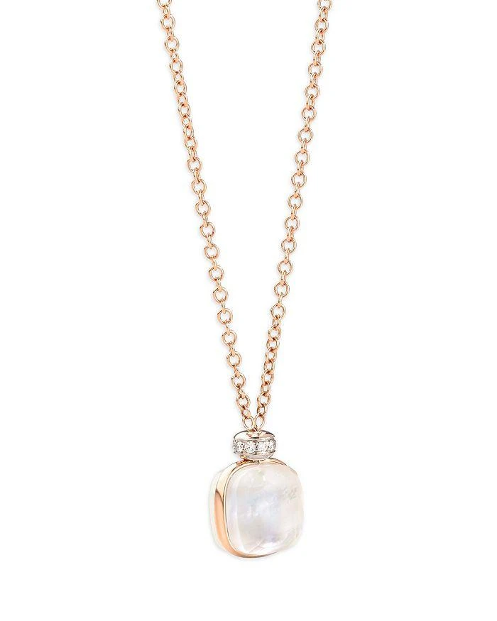 商品Pomellato|18K Rose Gold Nudo White Topaz, Mother of Pearl & Diamond Pendant Necklace, 16.5",价格¥24666,第1张图片