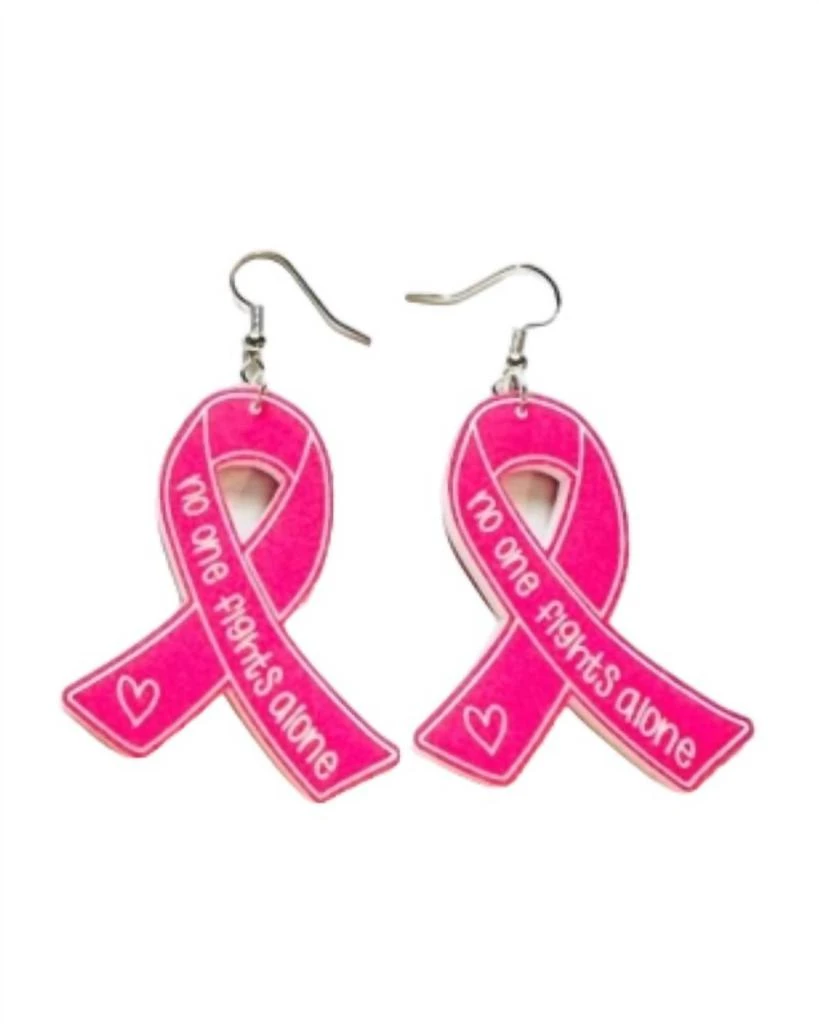 商品Southern Attitude|Southern Attitude - Women's Breast Cancer Ribbon Acrylic Earrings,价格¥261,第1张图片