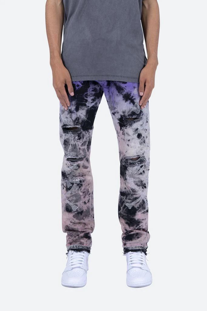 商品MNML|D208 Skeleton Straight Denim - Purple,价格¥453,第1张图片
