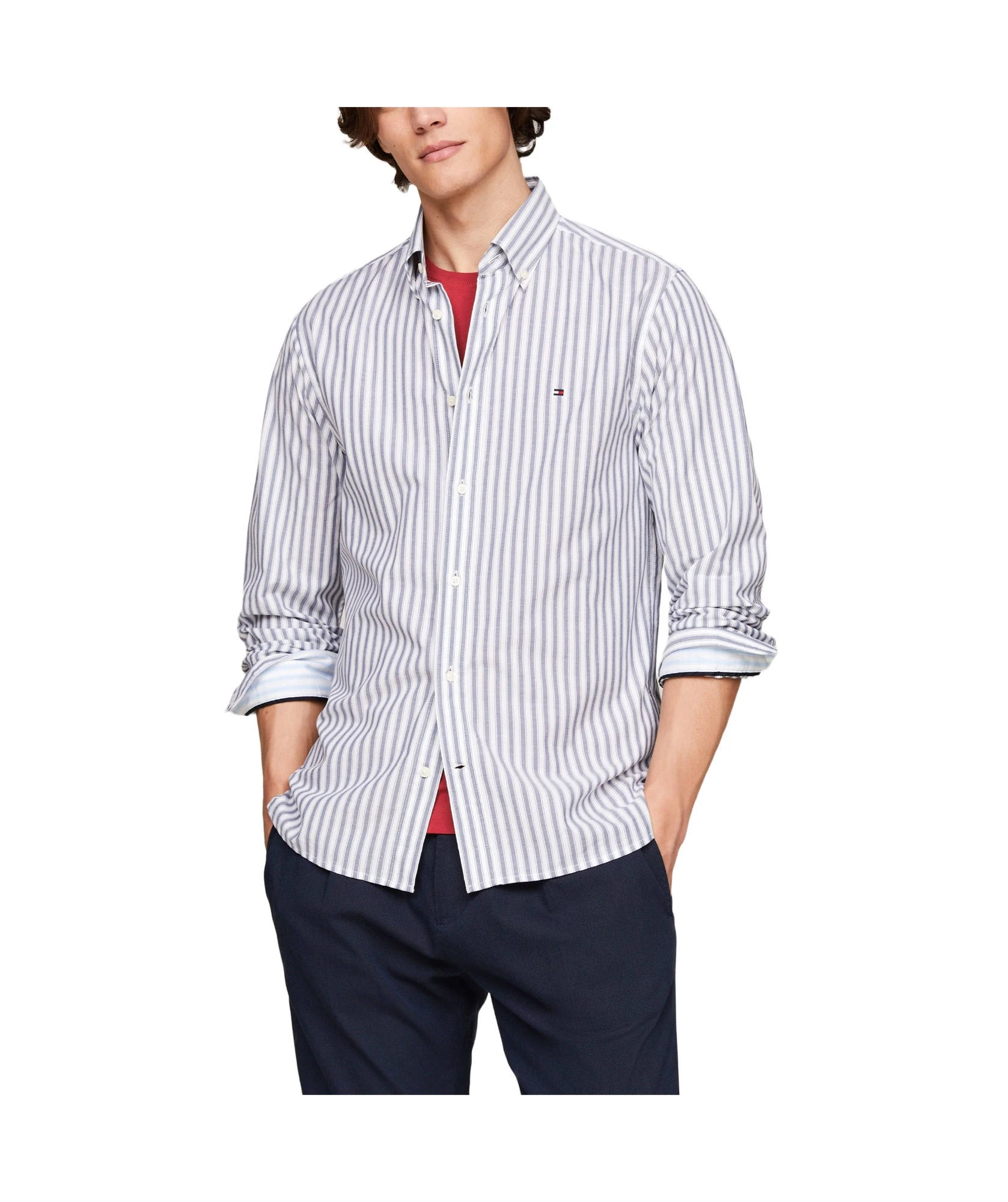 商品【商品预售7天】 Tommy Hilfiger|Tommy Hilfiger 男士衬衫 MW0MW357590A5 白色,价格¥796,第2张图片详细描述