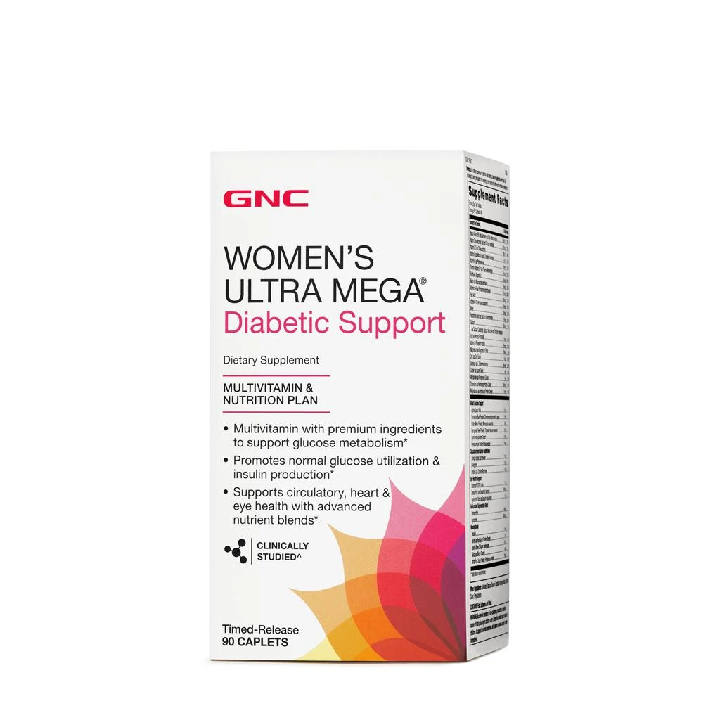 商品GNC|GNC Women's Ultra Mega ® Diabetic Support,价格¥185,第1张图片