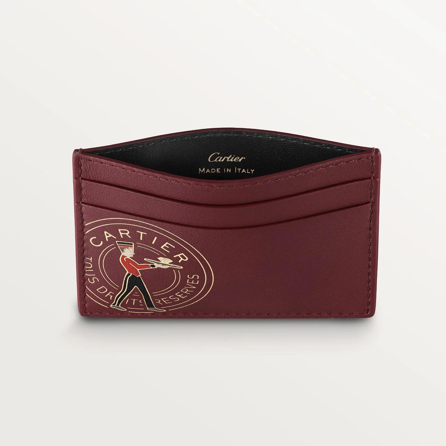 包邮包税【预售7天发货】 CARTIER 23秋冬 女士 钥匙包 DIABOLO DE CARTIER卡片夹 酒红色 小牛皮 L3002003 商品