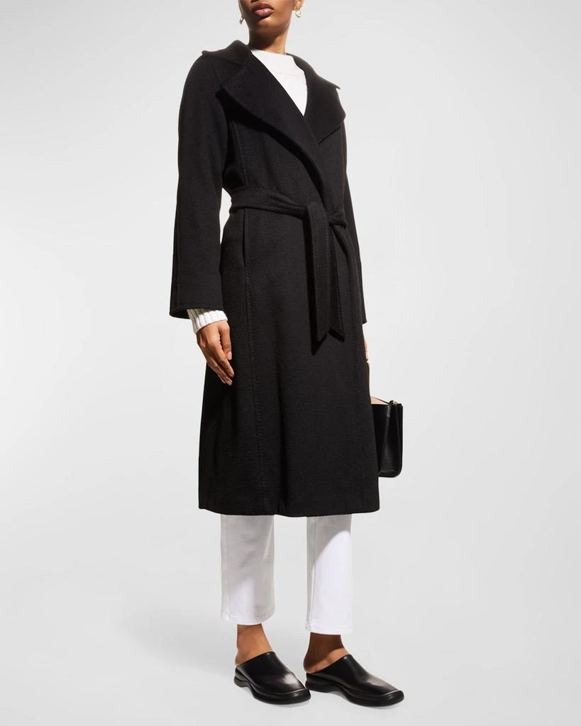 商品Max Mara|Manuela Belted Camel Hair Coat, Black,价格¥28258,第2张图片详细描述