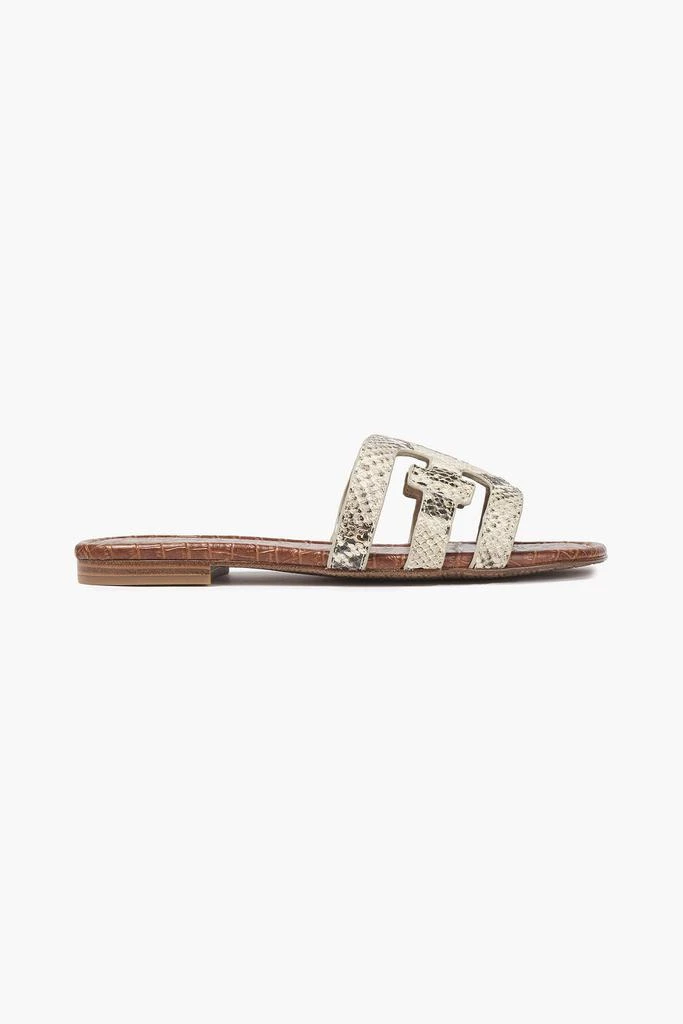 商品Sam Edelman|Bay cutout snake-effect leather slides,价格¥538,第1张图片