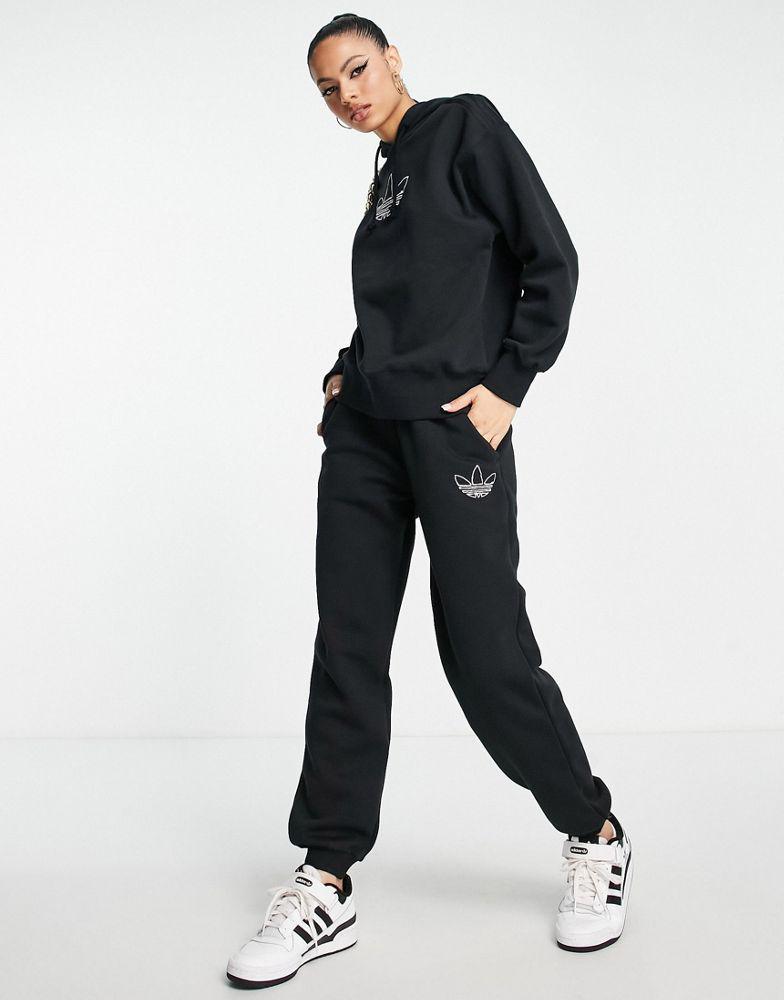 adidas Originals Mountain Explorer contrast cuffed joggers in black商品第4张图片规格展示