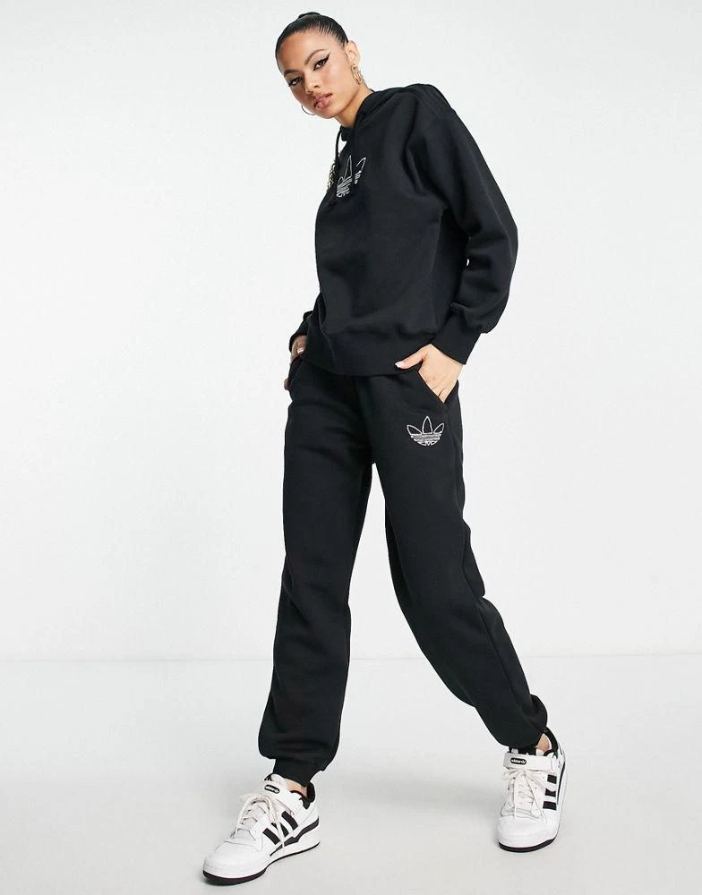 商品Adidas|adidas Originals Mountain Explorer contrast cuffed joggers in black,价格¥416,第4张图片详细描述