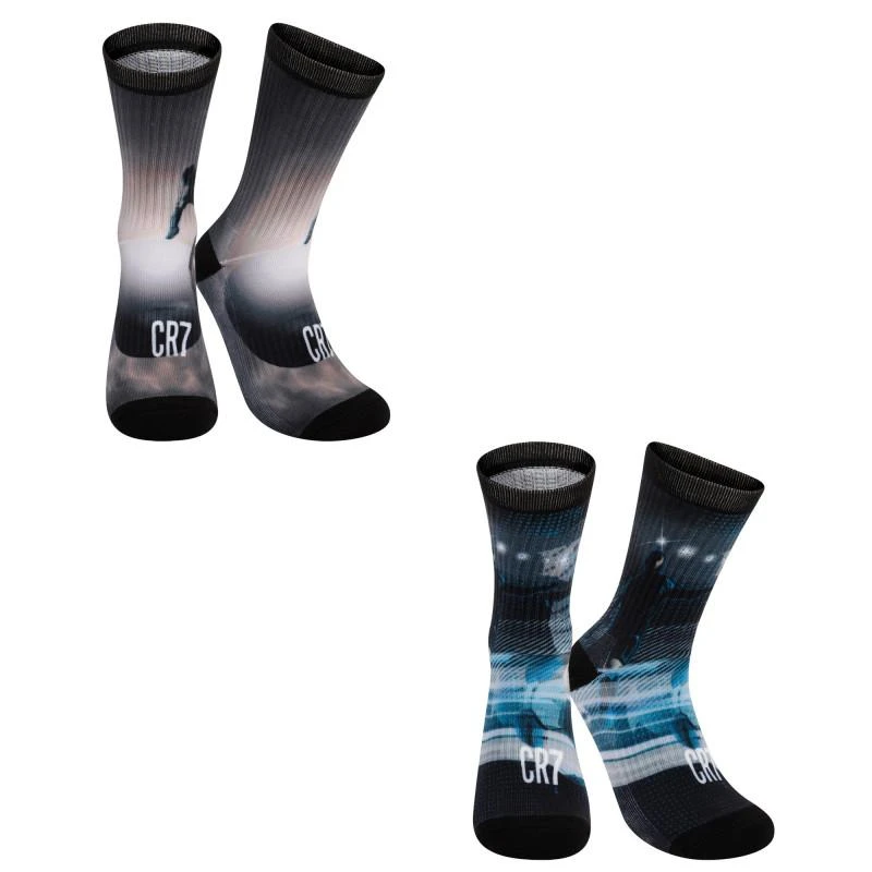 商品CR7 Cristiano Ronaldo|Football print socks set in black,价格¥152,第1张图片