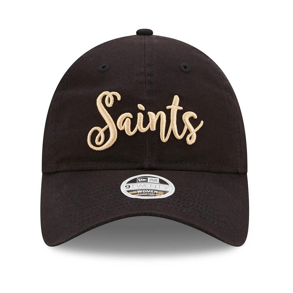 Women's Black New Orleans Saints Script 9Twenty Adjustable Hat商品第3张图片规格展示