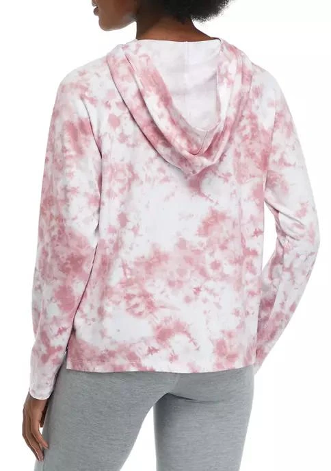 商品RBX|Printed French Terry Cropped Crossover Neck Hoodie,价格¥109,第2张图片详细描述