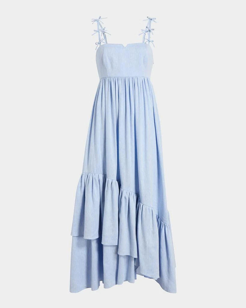 商品Cinq a Sept|Bailey Bow Linen Suiting Dress,价格¥3615,第1张图片