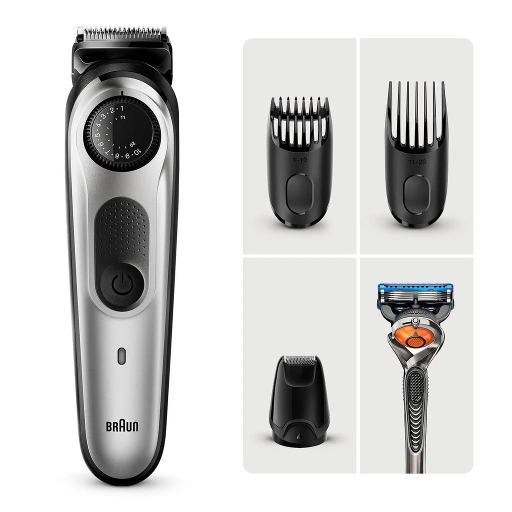 商品Braun|Braun Beard Trimmer 5 BT5260, Black/Silver Metal,价格¥409,第1张图片