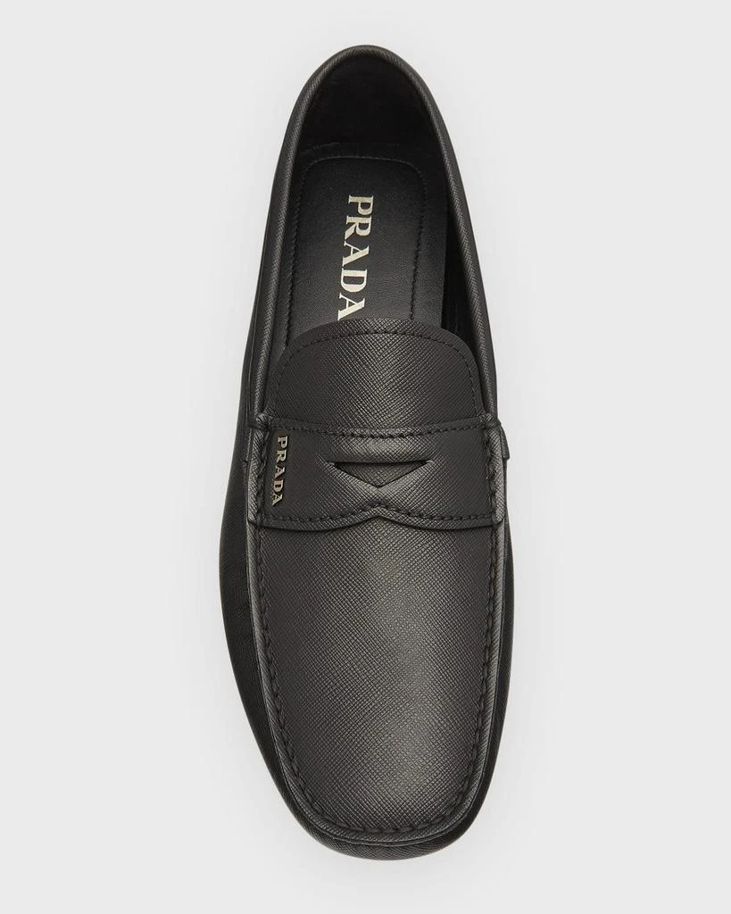 Men's Saffiano Leather Penny Drivers 商品