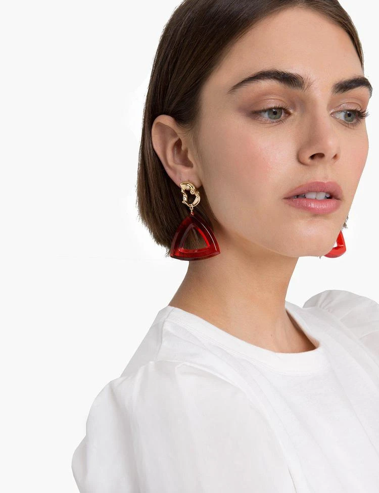 商品Pixie Market|Gold Nugget Red Chandelier Earrings,价格¥181,第2张图片详细描述