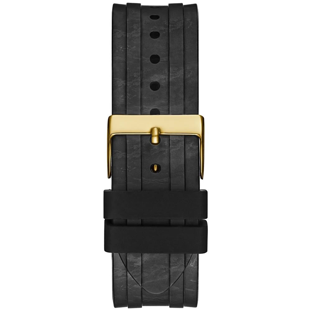 商品GUESS|Men's Black Silicone Strap Watch 44mm,价格¥1214,第5张图片详细描述