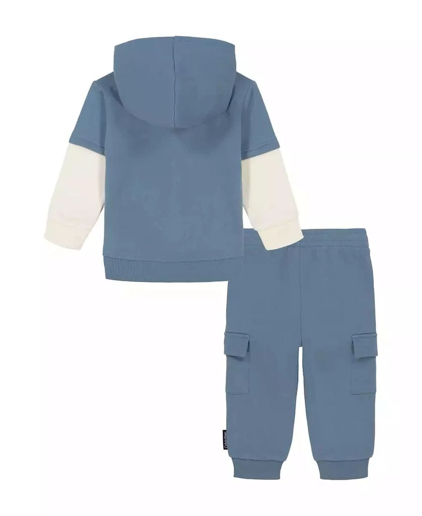 商品Calvin Klein|Baby Boy Fleece Hoodie and Cargo Joggers Set, 2 piece,价格¥167,第2张图片详细描述