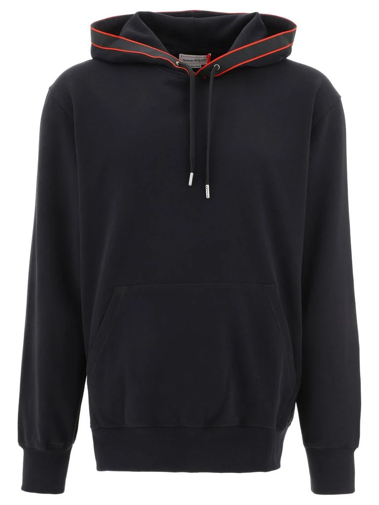 商品Alexander McQueen|Alexander McQueen Logo Printed Drawstring Hoodie,价格¥3362,第1张图片