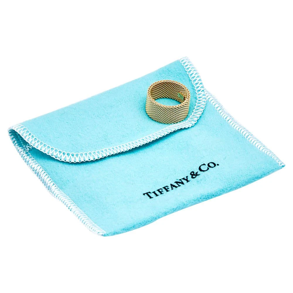 Tiffany & Co. Somerset 18k Yellow Gold Mesh Band Ring Size 49 商品