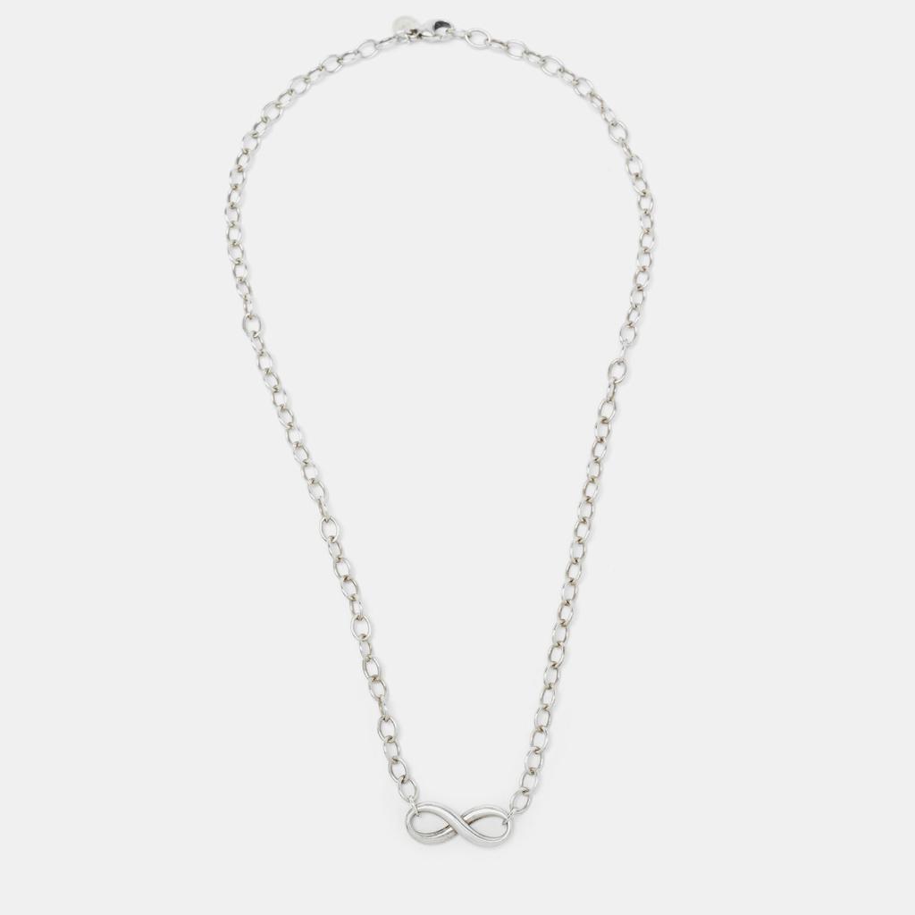 商品[二手商品] Tiffany & Co.|Tiffany & Co. Sterling Silver Infinity Pendant Necklace,价格¥2177,第4张图片详细描述