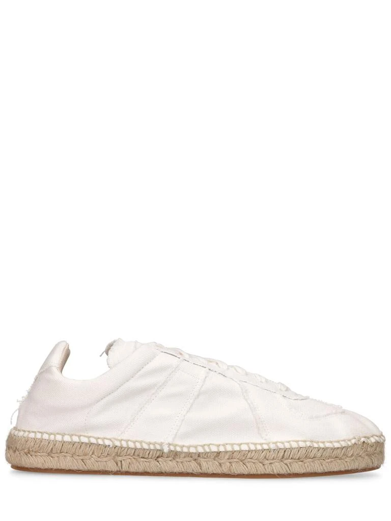 商品MAISON MARGIELA|Replica Washed Cotton Canvas Espadrilles,价格¥1637,第1张图片