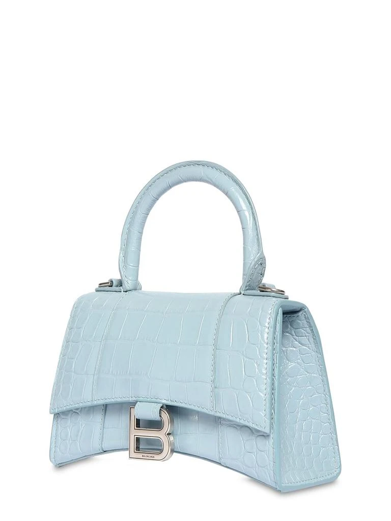 商品Balenciaga|Xs Hourglass Shiny Embossed Leather Bag,价格¥20880,第3张图片详细描述