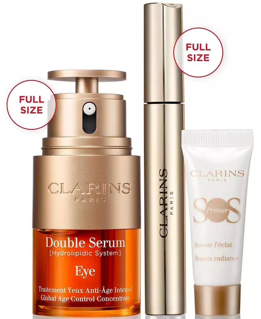 商品Clarins|3-Pc. Double Serum Eye Firming & Hydrating Skincare Set,价格¥659,第2张图片详细描述