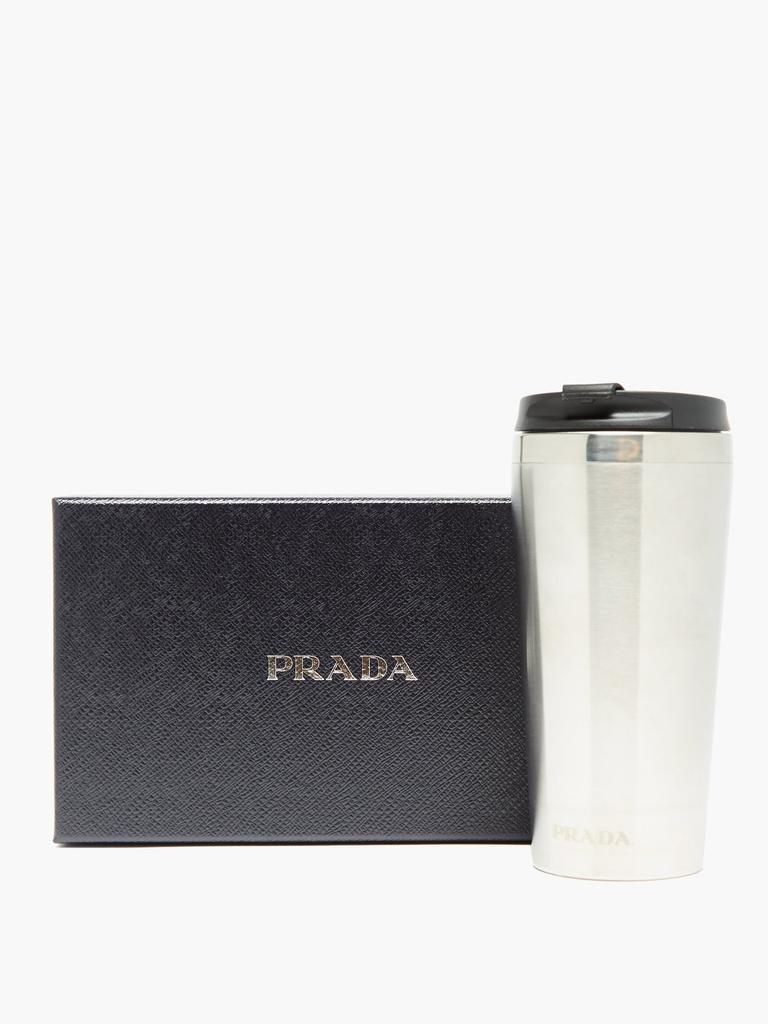 商品Prada|Triangle logo-plaque stainless-steel flask,价格¥2896,第7张图片详细描述