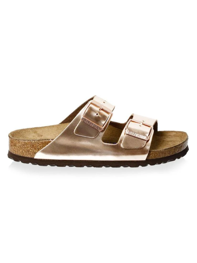 商品Birkenstock|Birkenstock - Arizona Metallic Leather Sandals,价格¥763,第1张图片