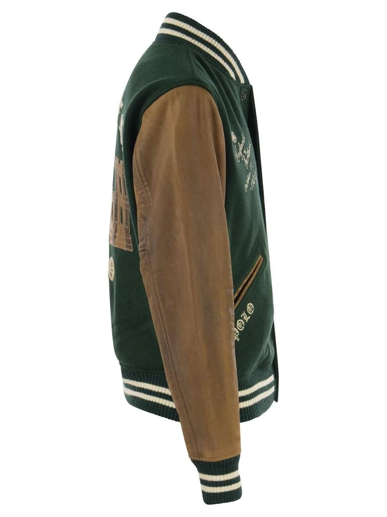 商品Ralph Lauren|Polo Ralph Lauren Panelled Varsity-Inspired Jacket,价格¥7539,第3张图片详细描述
