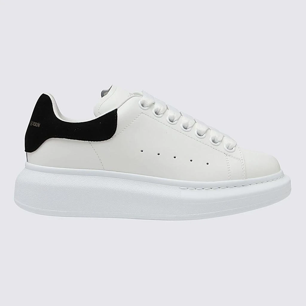 商品Alexander McQueen|ALEXANDER MCQUEEN WHITE LEATHER OVERSIZED SNEAKERS,价格¥3607,第1张图片