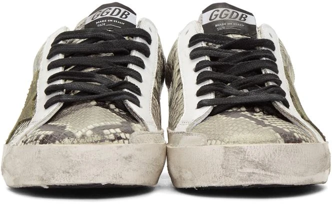 商品Golden Goose|Beige & Black Snake Superstar Sneakers,价格¥2503,第2张图片详细描述