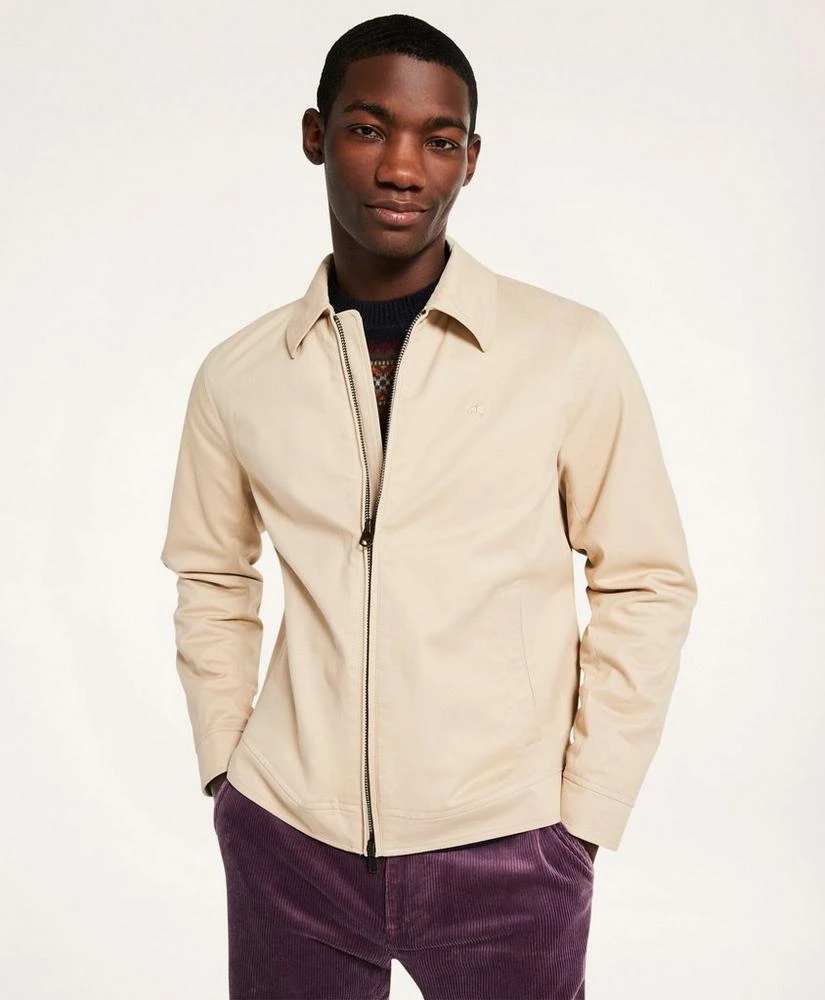 Brooks Brothers Stretch Cotton Twill Bomber Jacket 1
