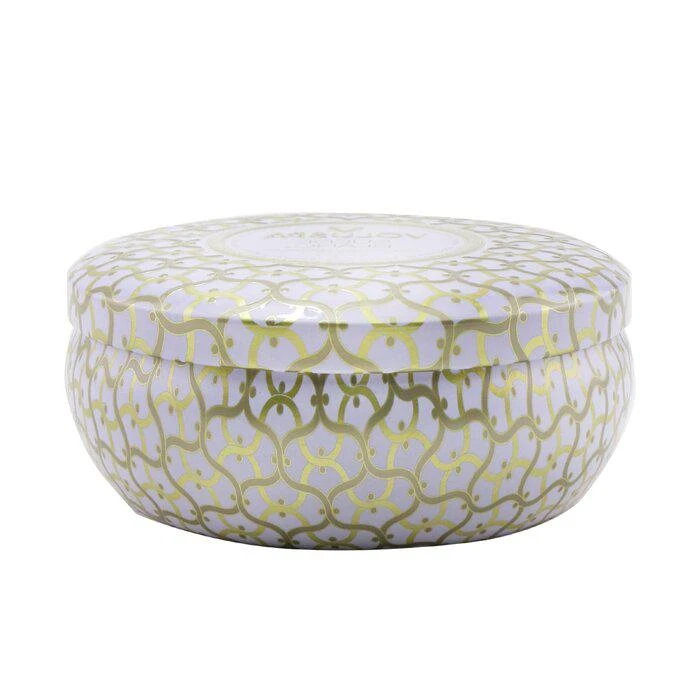 商品Voluspa|Voluspa 三烛芯装饰罐香薰蜡烛 - 白麂皮 340g/12oz,价格¥178,第3张图片详细描述