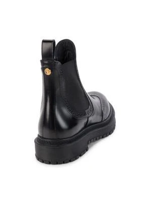 商品Versace|La Greca Leather Chelsea Boots,价格¥4046,第3张图片详细描述
