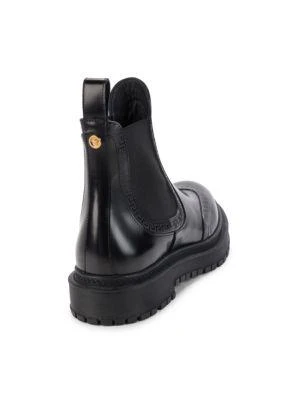 商品Versace|La Greca Leather Chelsea Boots,价格¥2887,第3张图片详细描述